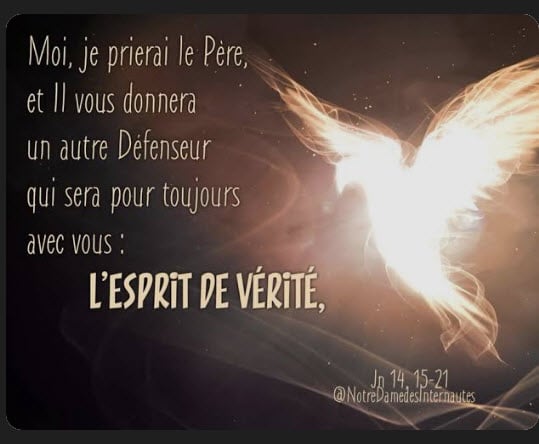 Moi je prierai le Père il vous donnera l'Esprit de Vérité