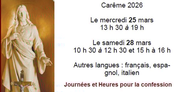 Carême - Confessions 2026